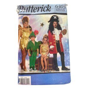 Butterick 6303 Costume Sewing Pattern All Sizes 4-14 Peter Pan Pirate CUT